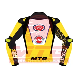 Andrea Iannone SBK 2025 Yellow Racing Jacket Back View