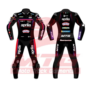 Jorge Martin 2026 Motorcycle Racing Suit Front and Back View