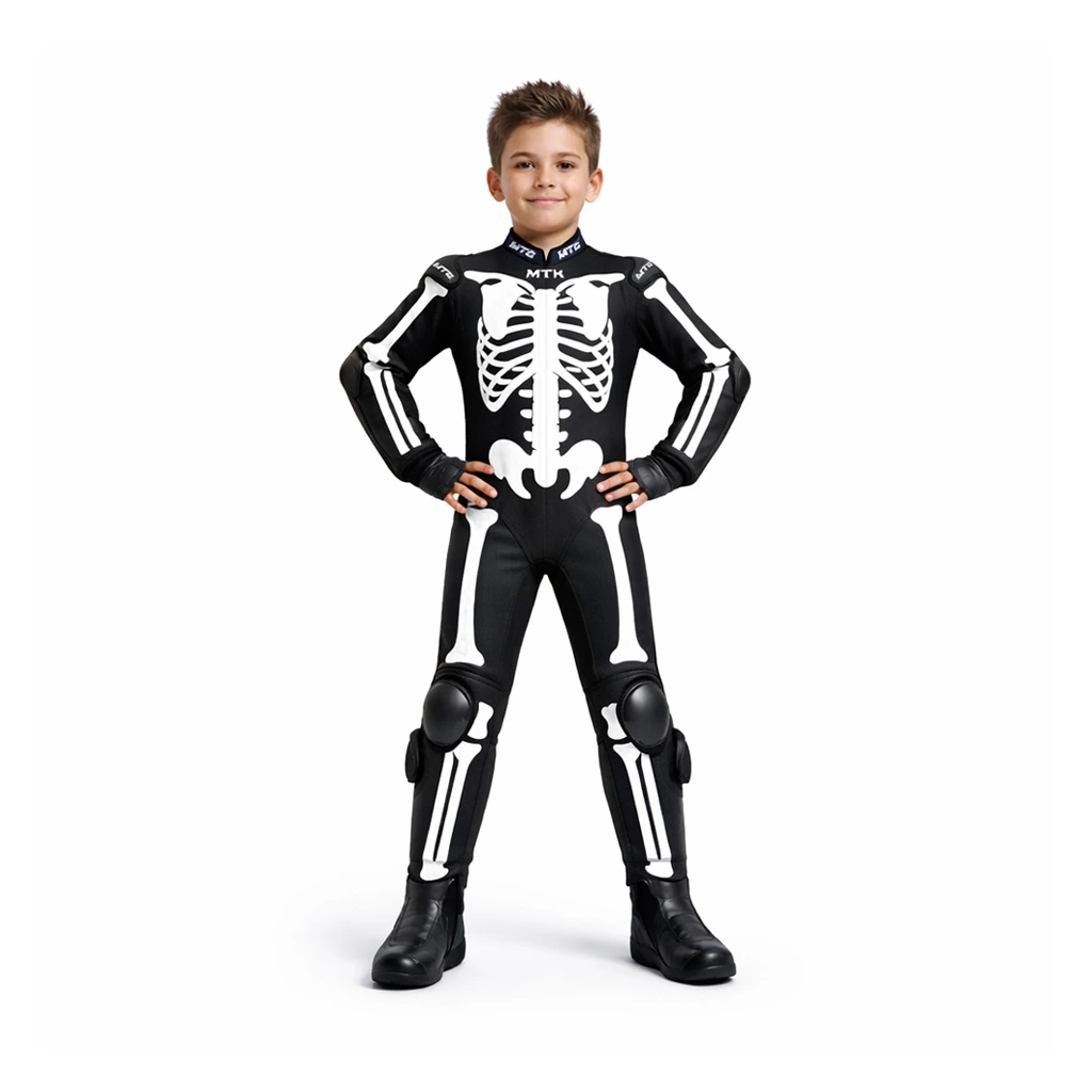 Kids Skeleton Motorcycle Racing Suit – 3D Custom Suit Design