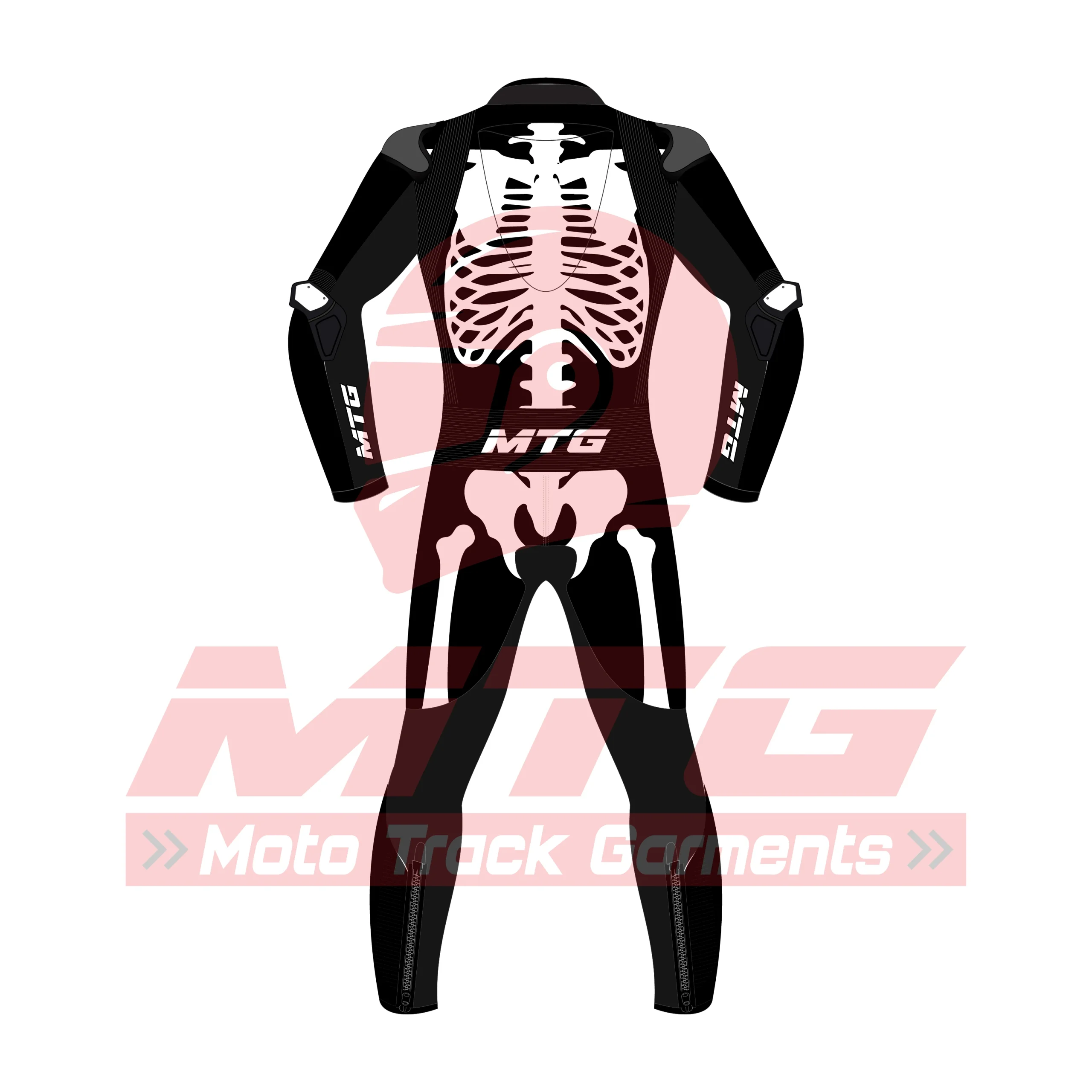Kids Skeleton Racing Suit Back Design – Custom Motorcycle Suit
