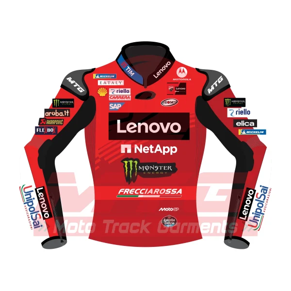 Marc Marquez Ducati MotoGP 2025 Racing Jacket Front Design