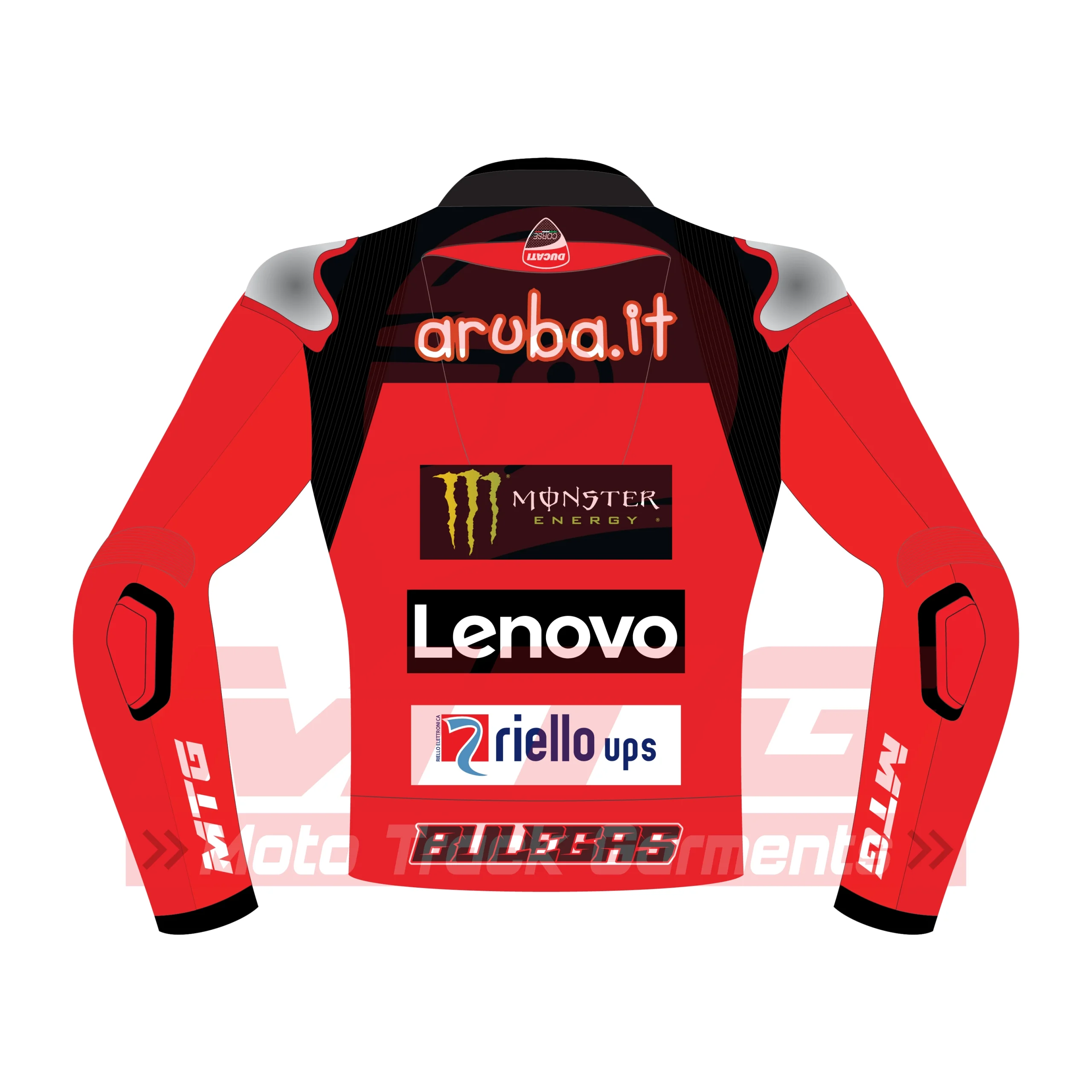 Nicolo Bulega Aruba IT Racing Ducati WSBK 2025 Jacket Back View