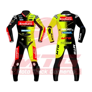 Fabio Di Giannantonio VR46 Team 2026 MotoGP Racing Suit Front and Back View