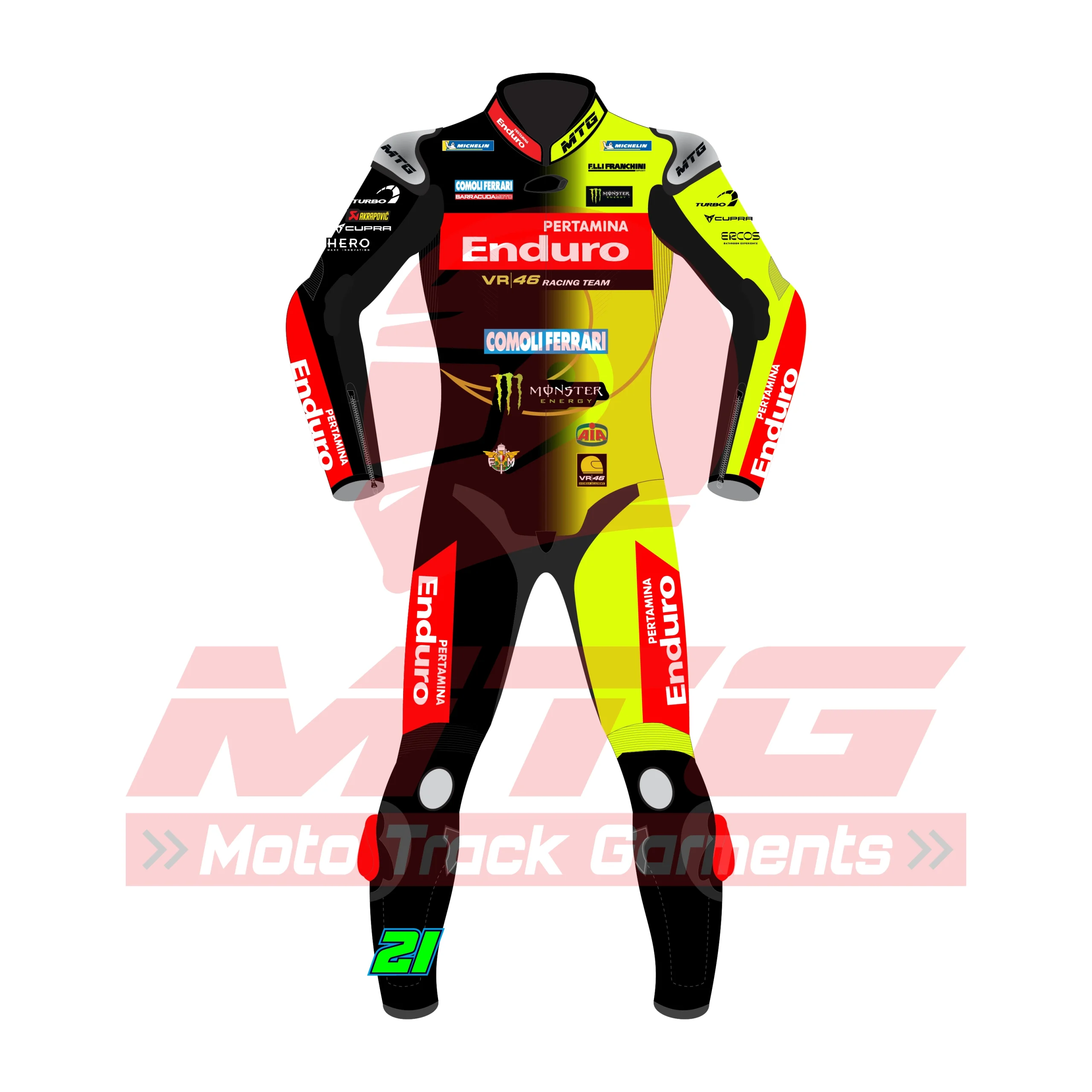 Franco Morbidelli Ducati MotoGP 2026 Leather Suit Front Design