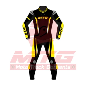 Phantom Velocity Custom Track Racing Suit – Black Leather Gear for Riders-02